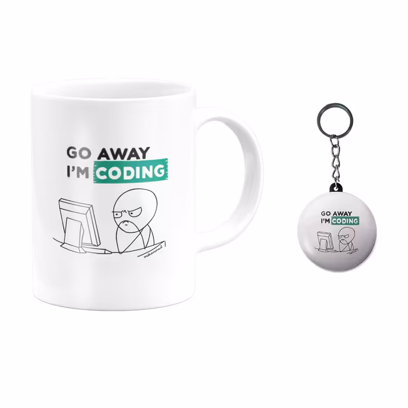 ماگ طرح برنامه نویسی کد 01 به همراه جاکلیدی