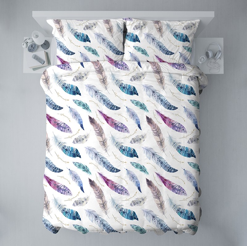 روتختی مدل پر آبی و قرمز یکنفره 4تکه جنس میکرو