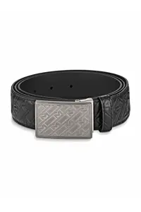 کمربند مشکی مردانه چرمی 35 میلی متری سیاه Mont Blanc