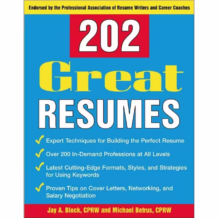 کتاب زبان اصلی  Great Resumes اثر Jay A Block and Michael  Betrus