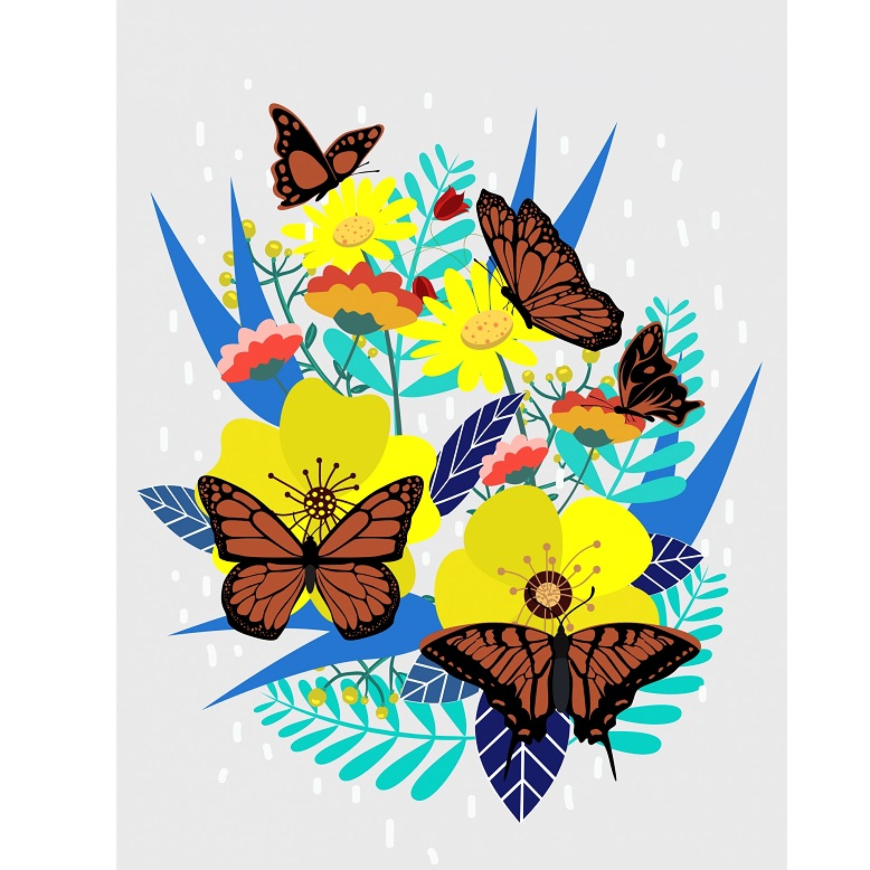 دفتر مشق 100برگ-جلدگلاسه فنری- باطلق محافظ جلد-طرح گل و پروانه