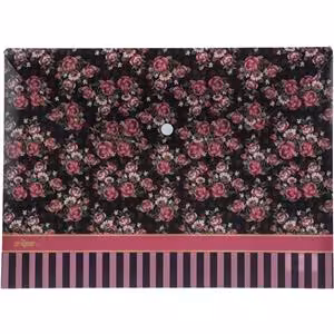 پوشه دکمه دار کلیپس طرح رز