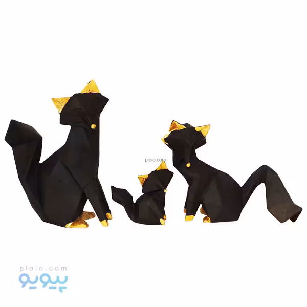 مجموعه 3 عددی روباه گرافیکی مشکی