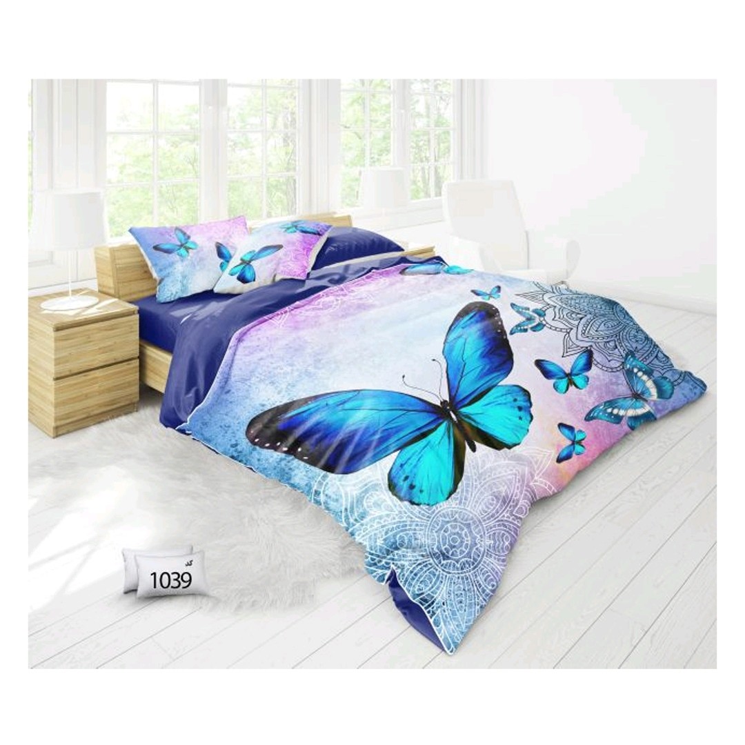 روتختی سه بعدی دونفره 6 تکه شامل یک عدد لحاف و یک عدد ملحفه دور کشدار و چهار عدد رو بالشی 
سایز لحاف 220  در 240 فیکس
