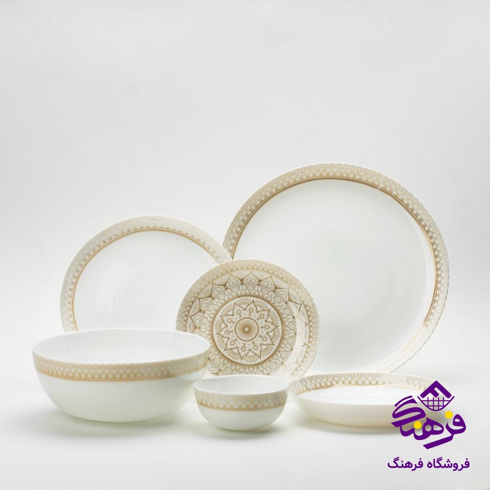 سرویس گلدن اپال 26پارچه ديوالی الما عسلی