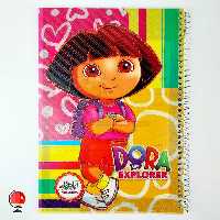 دفتر مشق 50 برگ سیمی طرح دورا جلد طلقی آپادانا