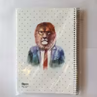 دفتر 100 برگ خطی سیمی الیپون طرح های ساده