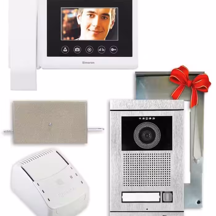 پکیج کامل آیفون تک واحدی  سیماران طرح فرداد و مانیتور4.3 اینچ با حافظه