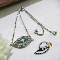 دستبند آسانسوری برند CM از جنس مس و روکش طلا درجه یک طرح چشم نظر