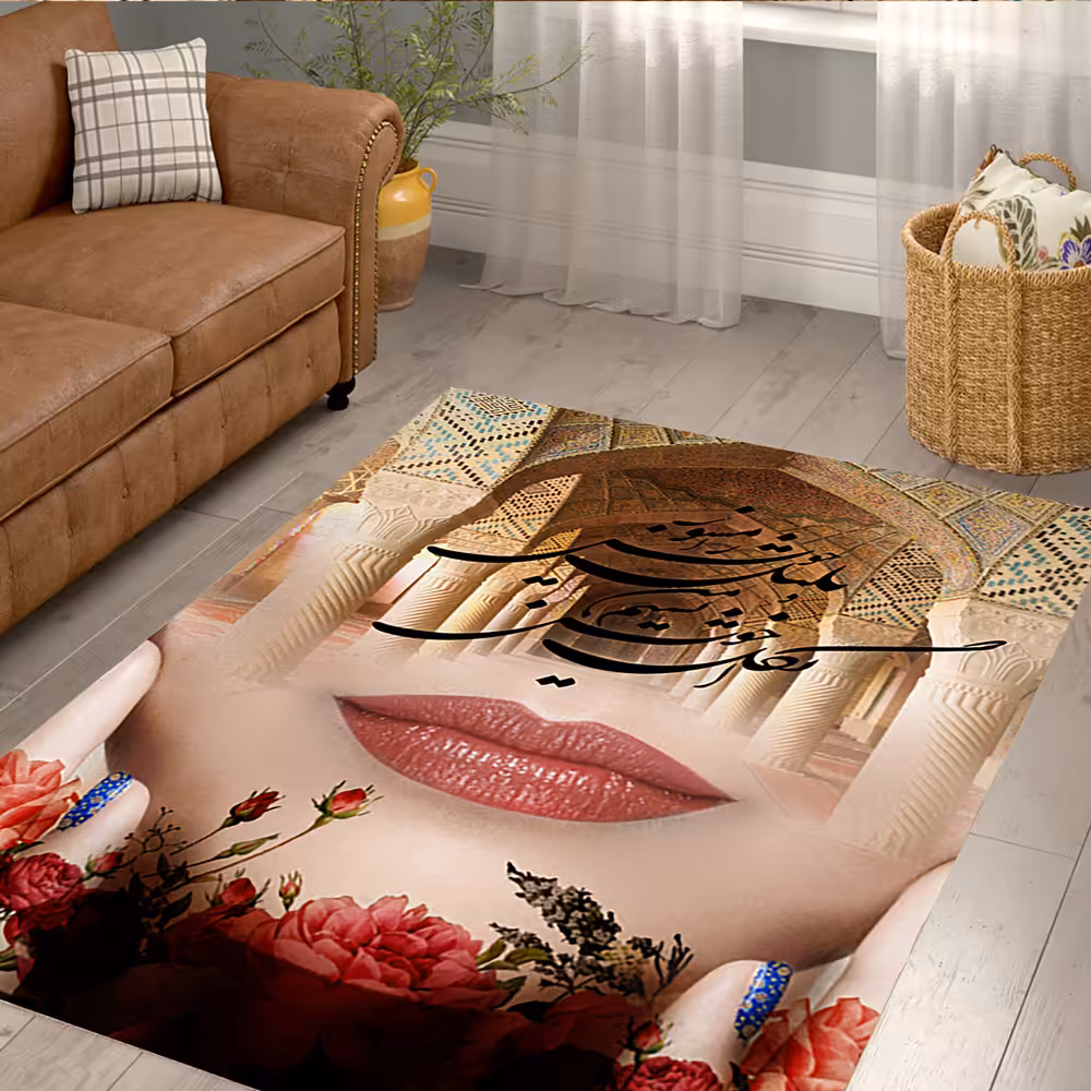 فرشینه سه بعدی مدرن طرح چهره  BA-3329