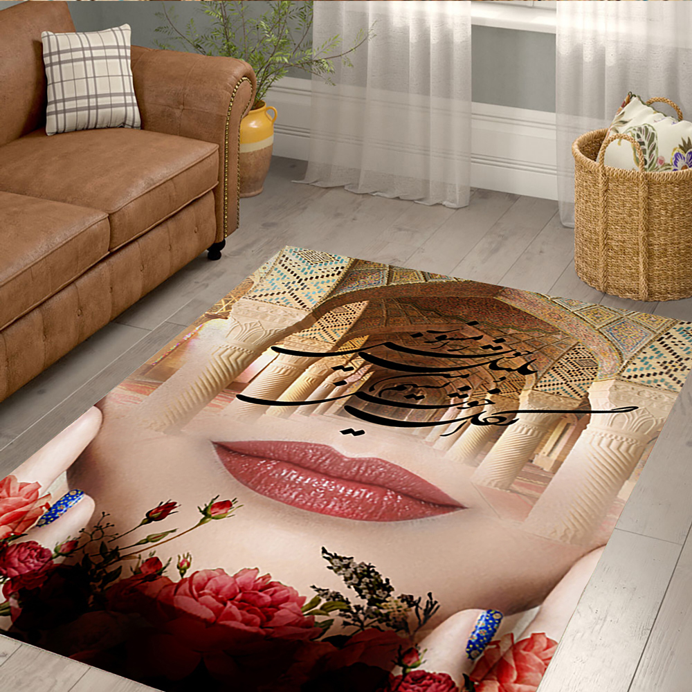 فرشینه سه بعدی مدرن طرح چهره  BA-3329