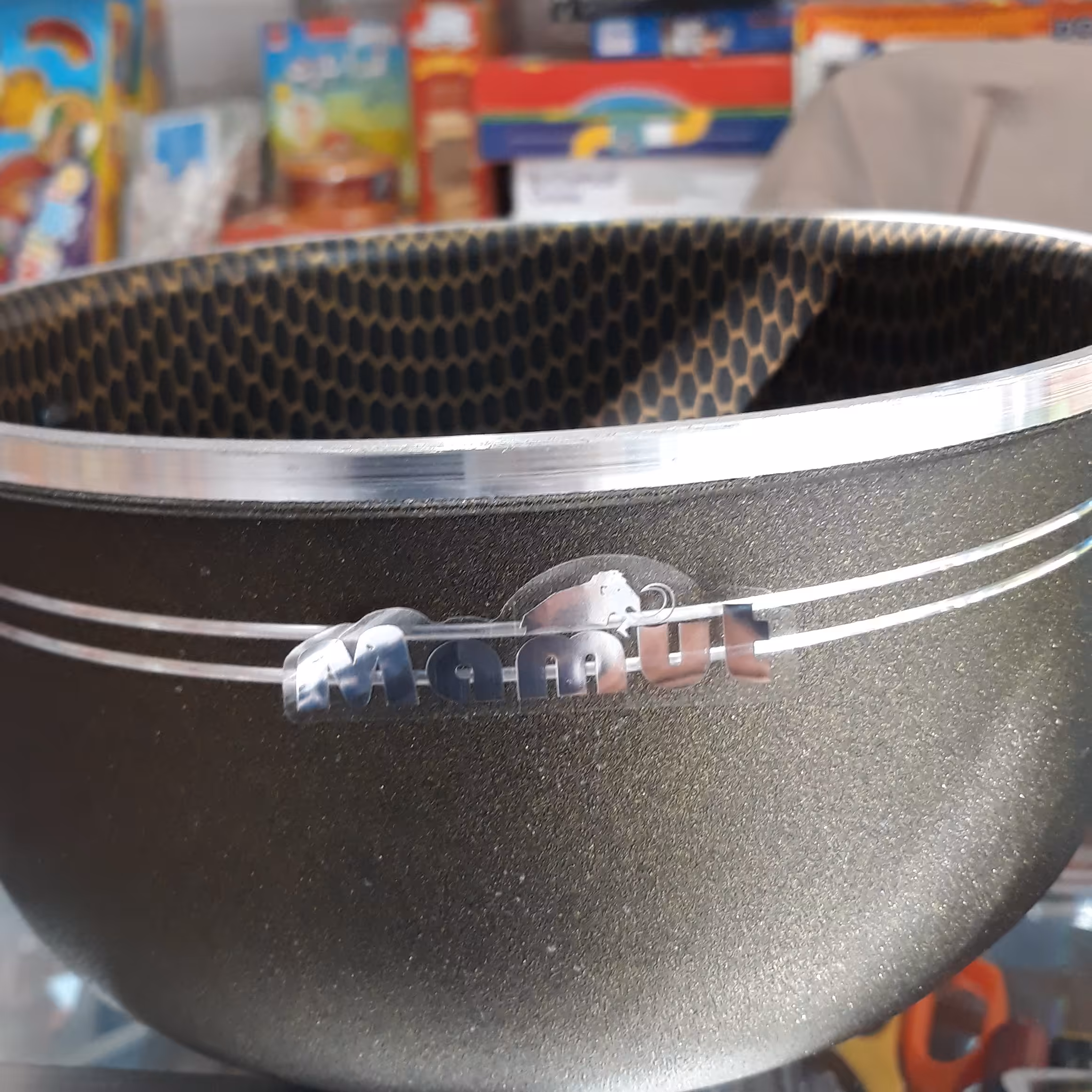 سرویس هفت پارچه ماموت دسته طلایی تفلون