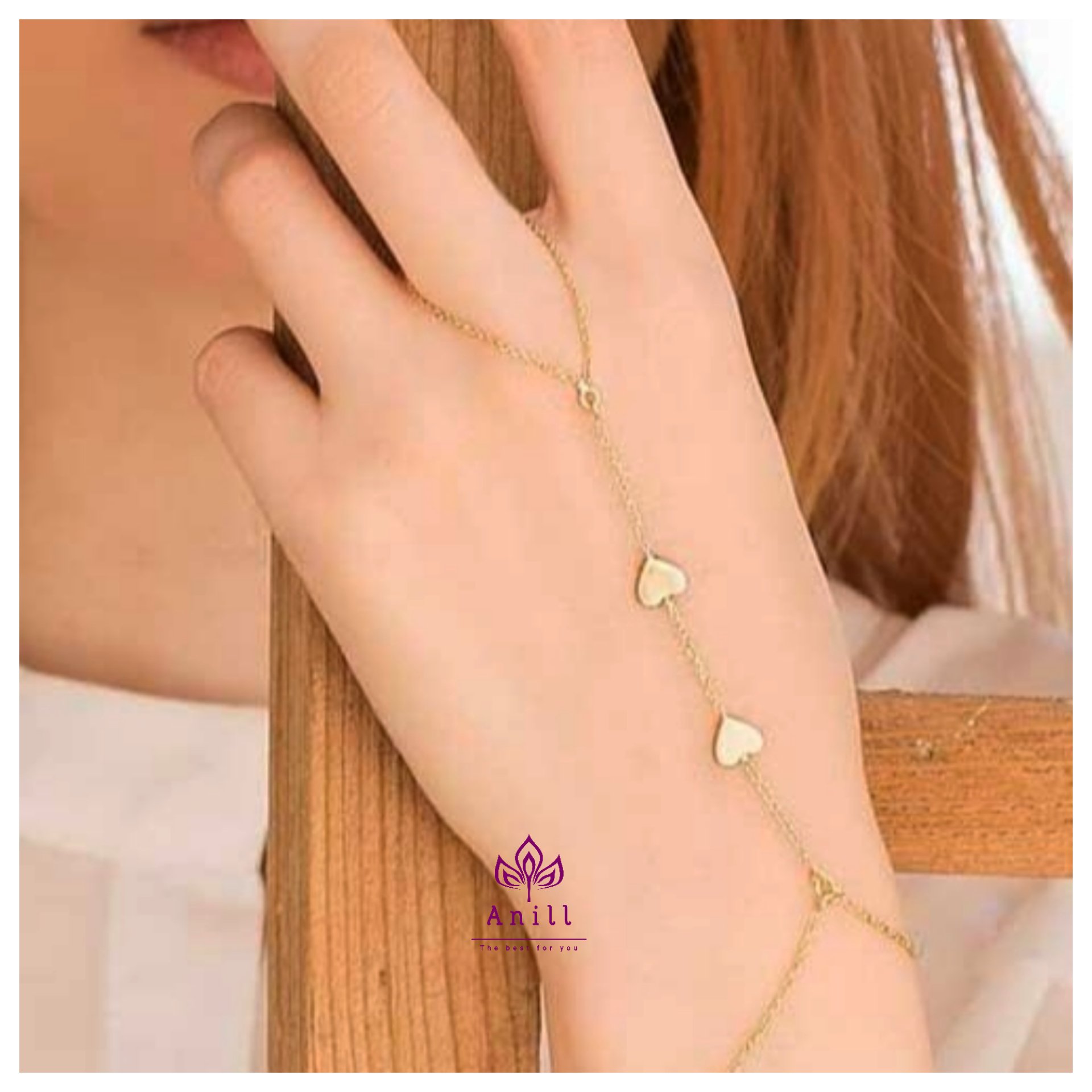 دستبند تمیمه استیل قلبی 