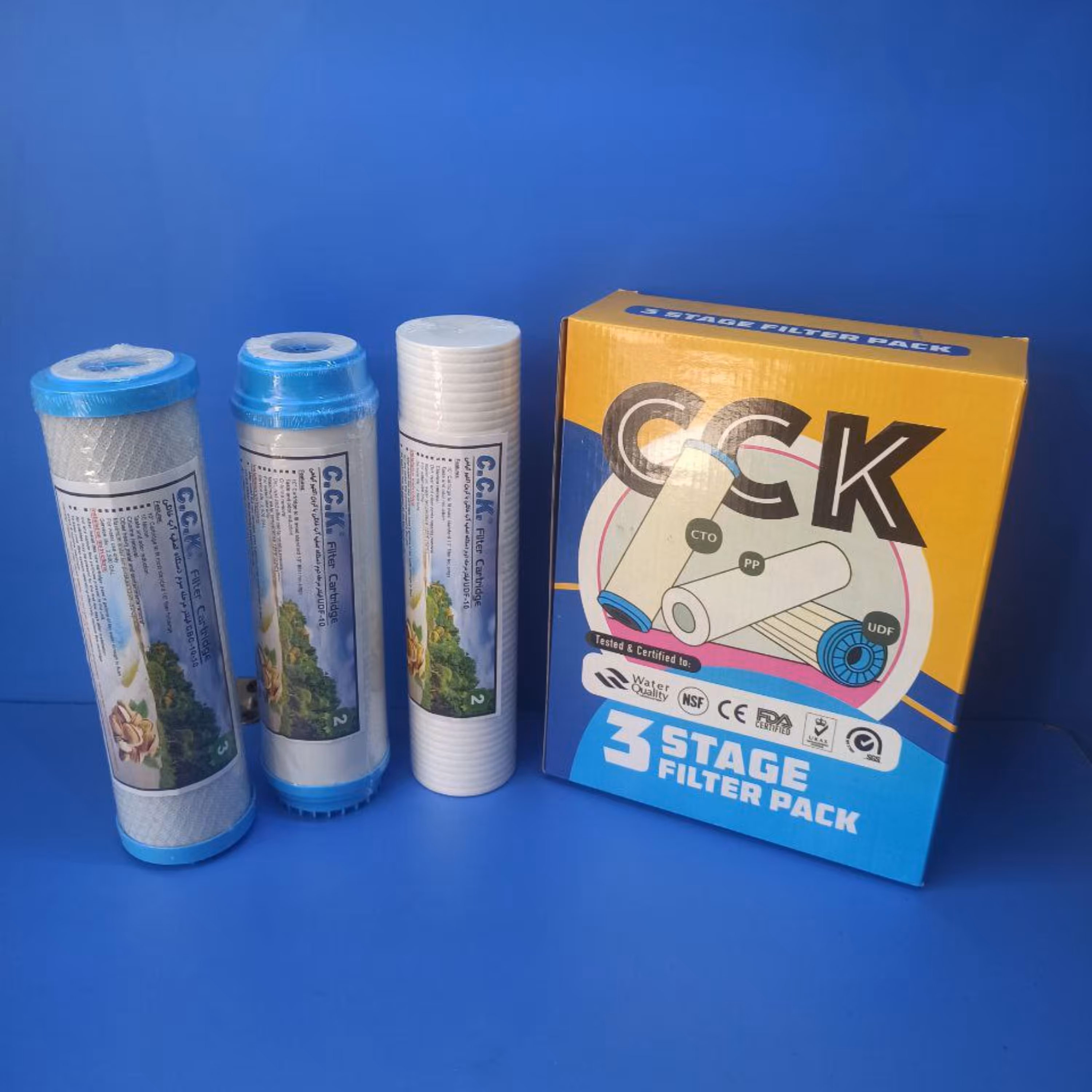 فیلتر  سه مرحله 1-2-3 دستگاه تصفیه آب خانگی  سی سی کا(مرحله 2 و 3 تایوانی)