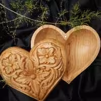 جعبه جواهرات منبتی طرح قلب