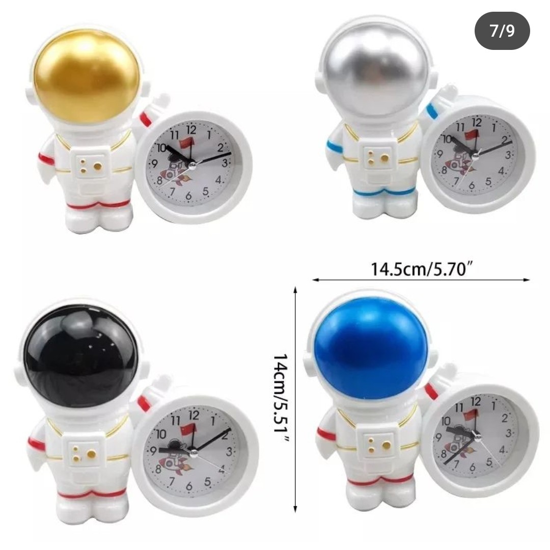 ساعت زنگدار  ساعت رومیزی  ساعت اتاق کودک. ساعت رومیزی کودک ساعت ادم فضایی ساعت فضایی ساعت بچگانه 