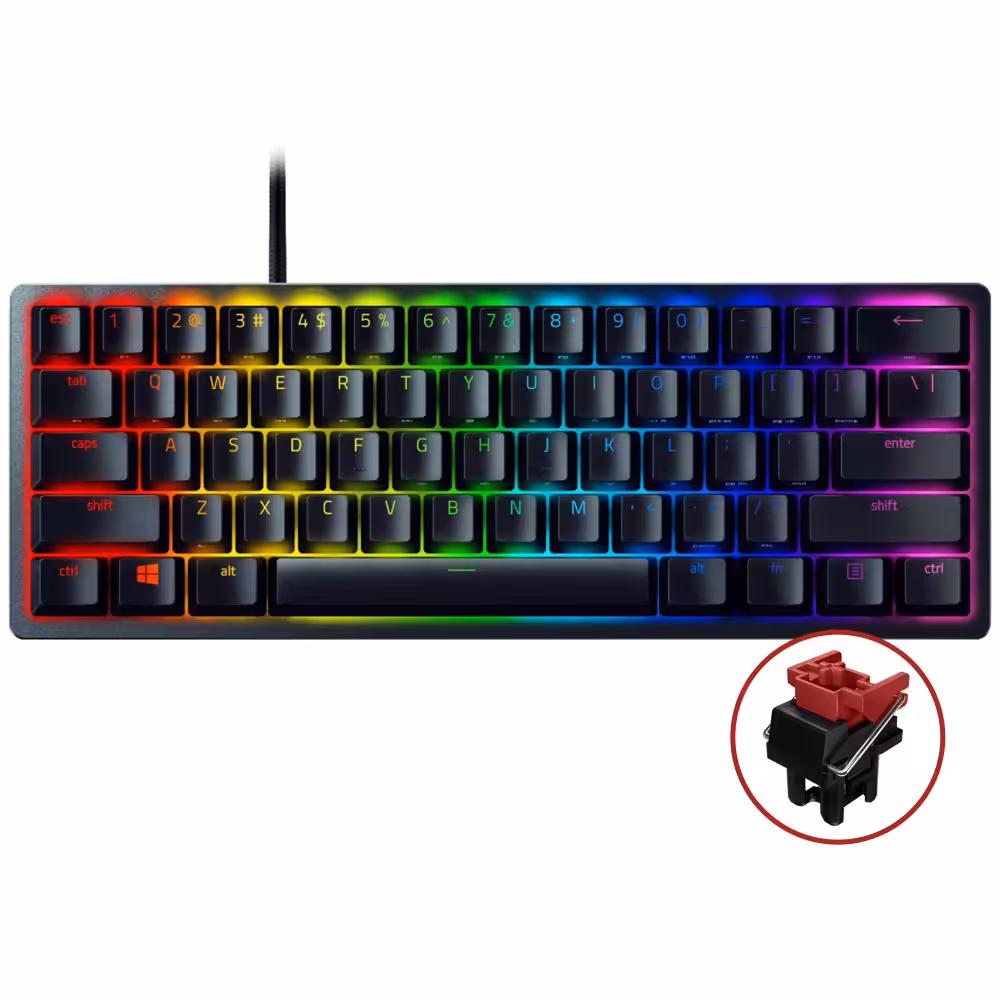 کیبورد گیمینگ ریزر مدل HUNTSMAN MINI RED SWITCH