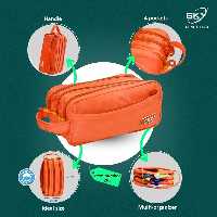 جامدادی پارچه ای چهار زیپ اسکای کد 205