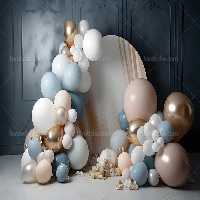 بک دراپ عکاسی با بادکنک های رنگی | گرافیک با طعم تربچه