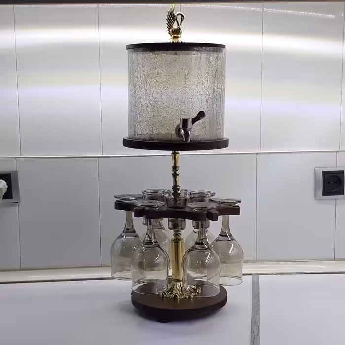 کلمن بار شیشه ای ترک باگیلاس( جام) و شات مدلkoala