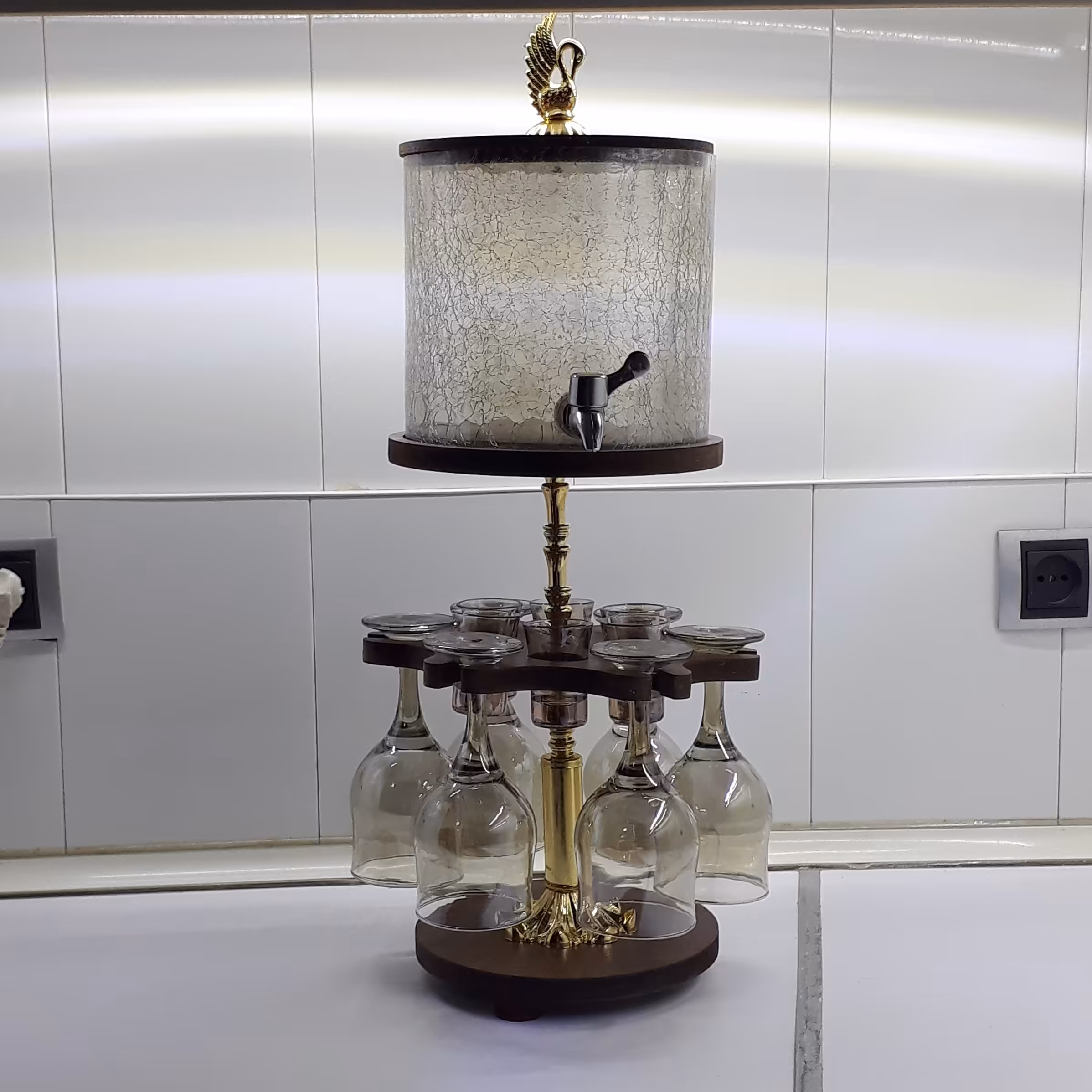 کلمن بار شیشه ای ترک باگیلاس( جام) و شات مدلkoala