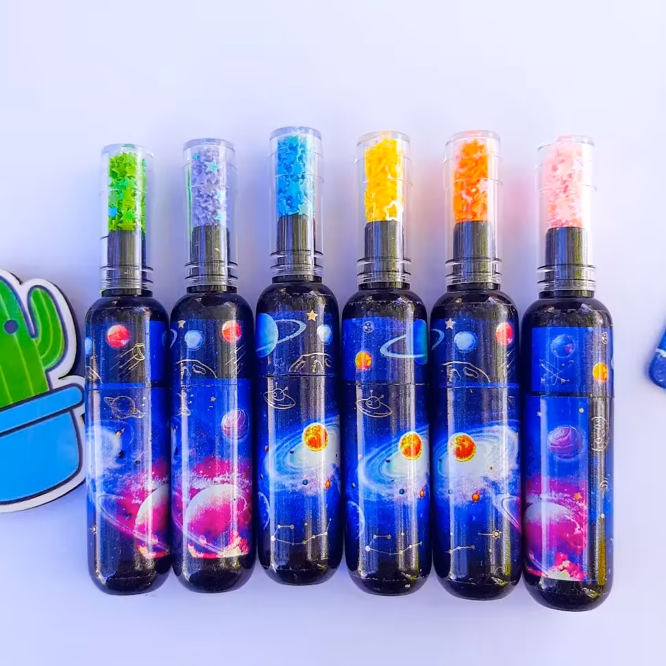 لوازم تحریر فانتزی ماژیک هایلایت شش عددی طرح کهکشان