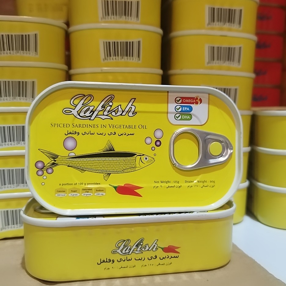 تن ماهی لافیش فلفل روغنی ساردین 125 گرم Lafish