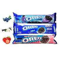 پک بیسکوییت سه طعم ( وانیل - بلوبری - توت فرنگی ) اوریو - oreo