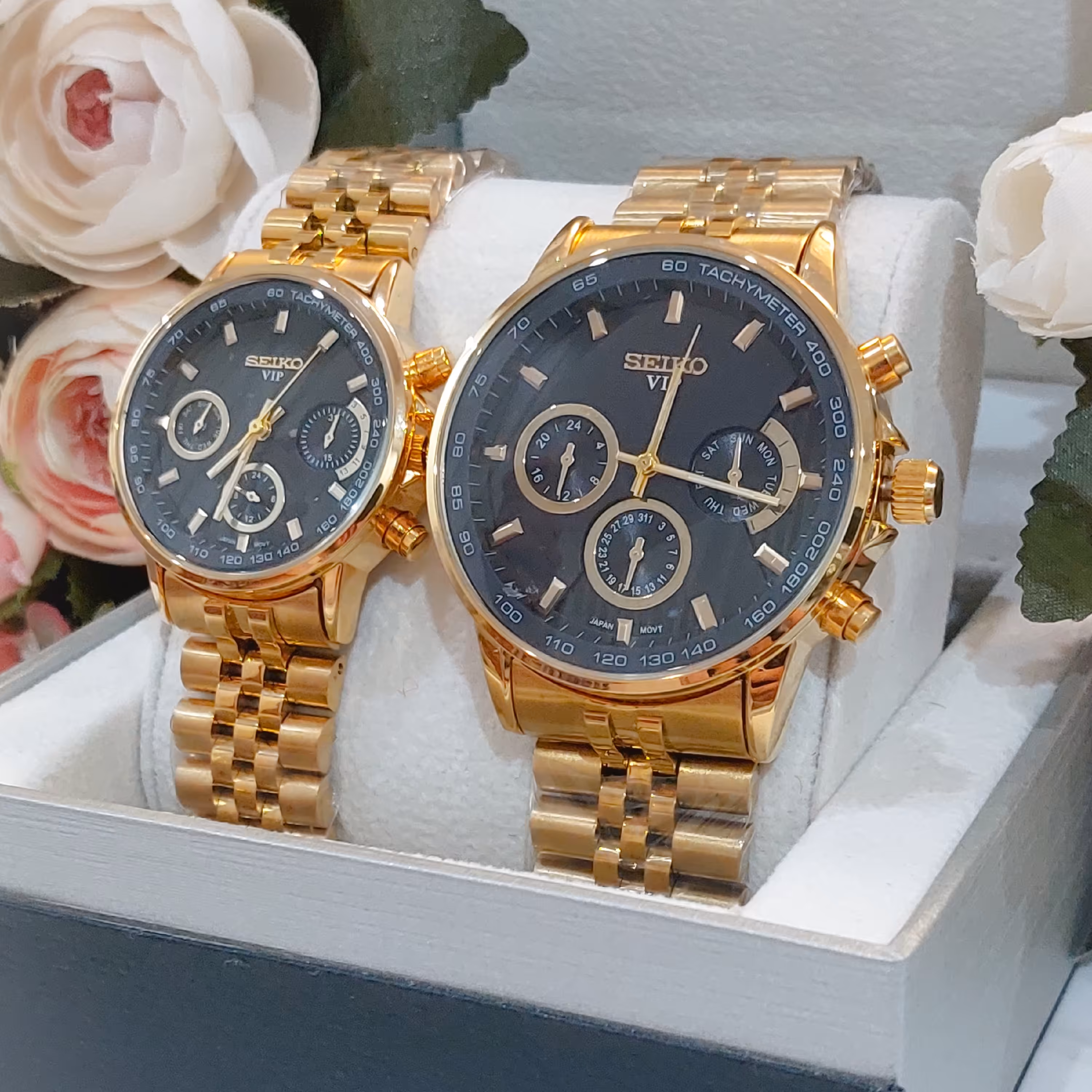 ساعت ست مردانه و زنانه سیکو سه موتوره فعال فول تایم VIP ژاپن 