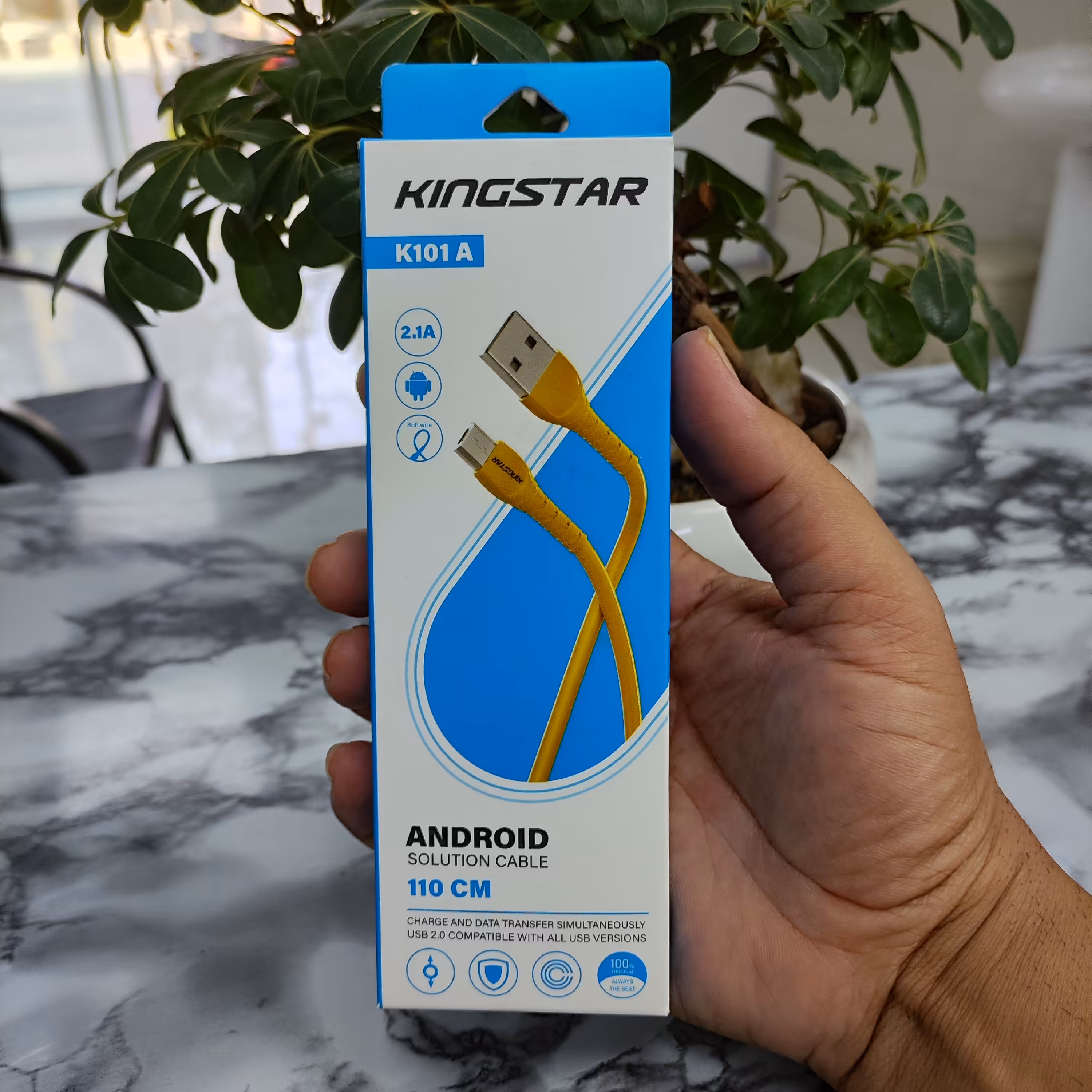 کابل 1 متری Micro USB کینگ استار مدل K10 A ا Kingstar K10 A Micro USB Cable 1m ا Kingstar K101 A Micro USB Cable 1m