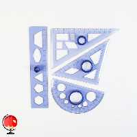 ست گونیا نقاله خط کش فرمینو رنگ بنفش