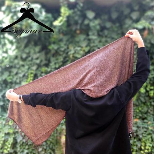 شال بافت ریز ساده تک رنگ قواره دار و بسیار شیک