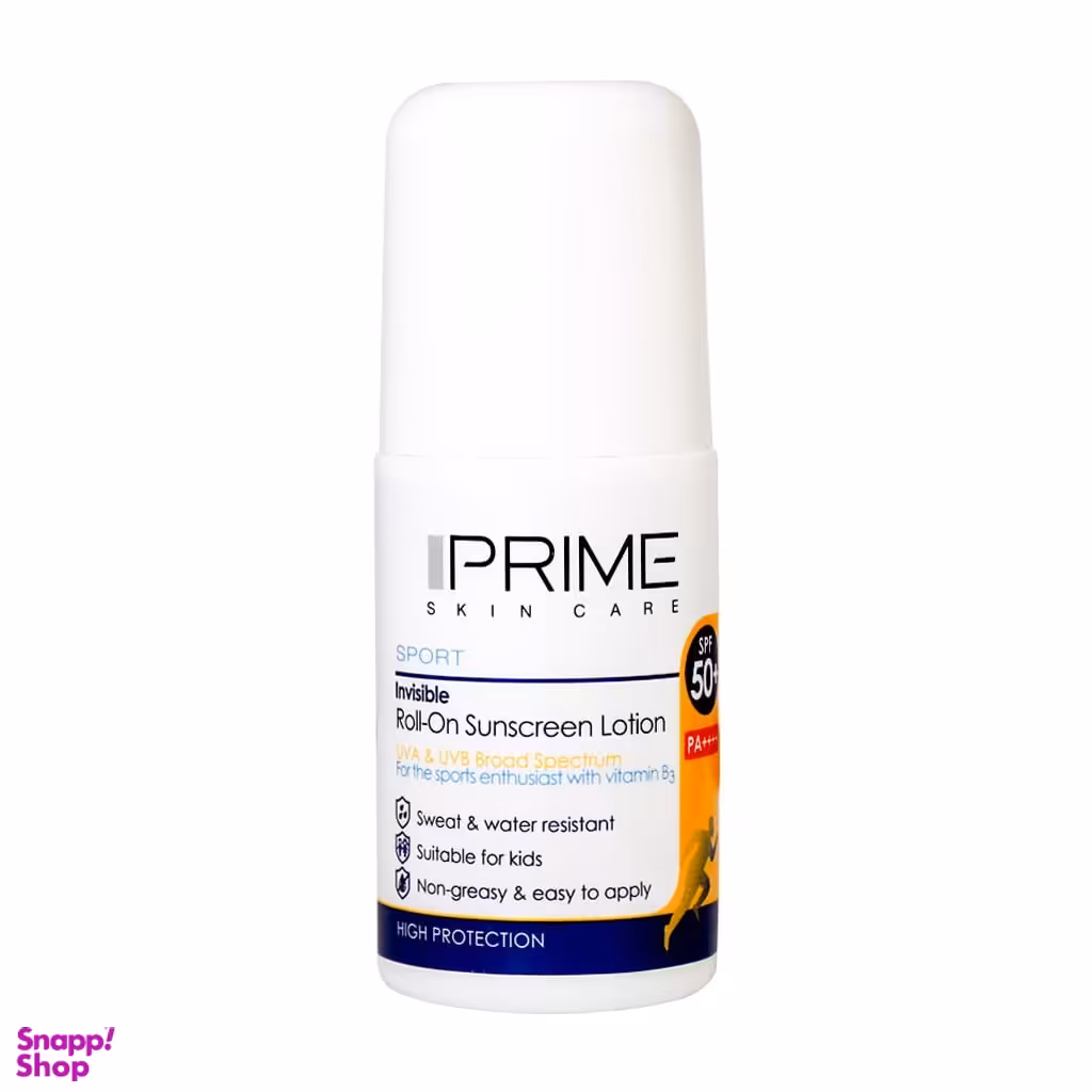 لوسیون ضد آفتاب رولی پریم (Prime) مدل Invisible با +SPF50 حجم 50 میلی لیتر