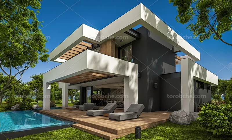 عکس خانه ویلایی لوکس | گرافیک با طعم تربچه