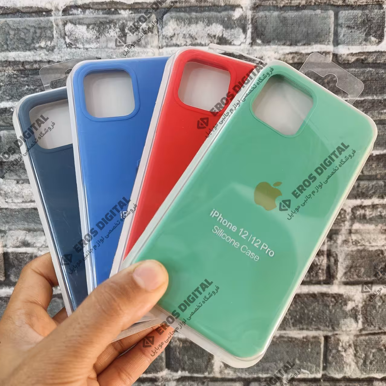 قاب سیلیکونی iPhone 12 / 12 Pro زیر بسته (سیلیکون اصل) - خردلی