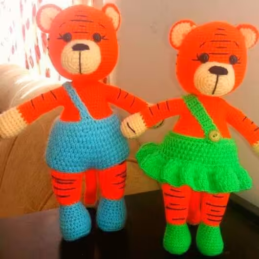 عروسک بافتنی ببر