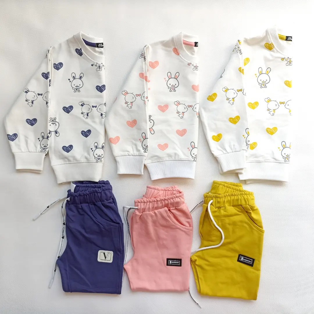 دورس و شلوار اسپرت خرگوش جنس لاکرا اعلا 2 تا 6 سال