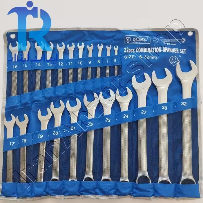 آچار 22 عددی یک سر تخت یک سر رینگی smy