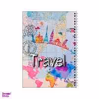 دفتر مشق 100 برگ بامبیلیپ طرح سفر آبرنگی کد 8490401