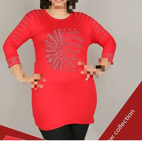 بلوز زنانه آستین بلند نگین دار مجلسی اعلا