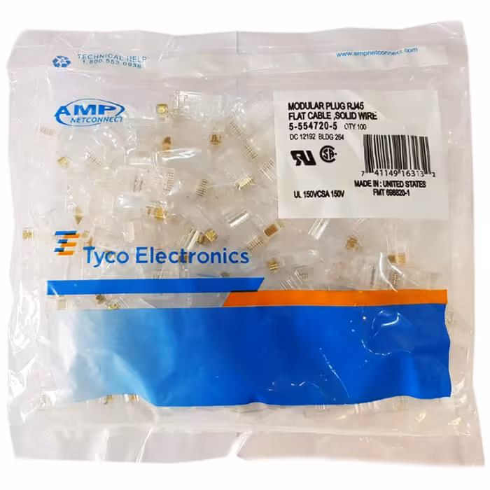 سوکت شبکه AMP بسته 100 تائی