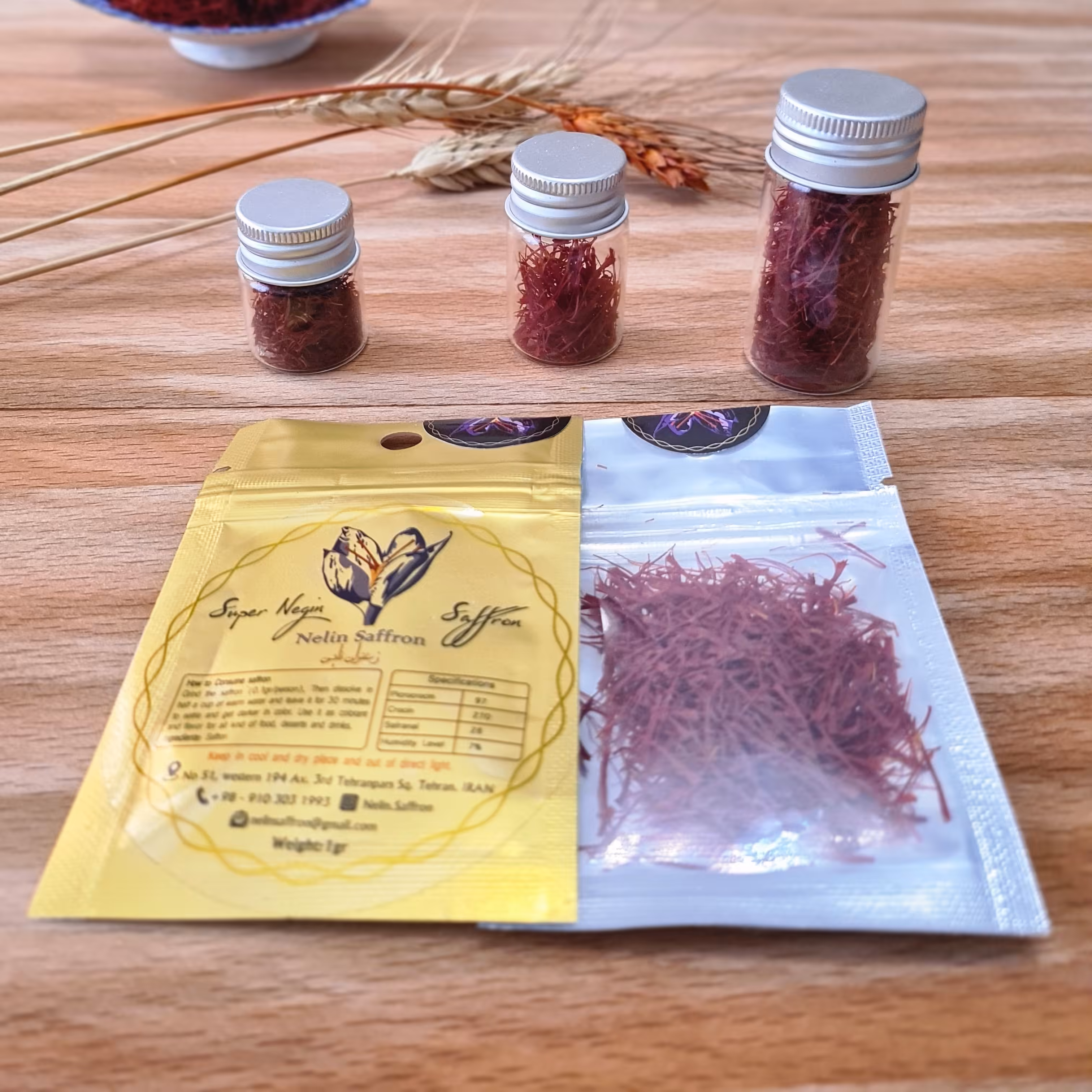 زعفران سوپر نگین پرسی  یک گرمی (20 عددی)