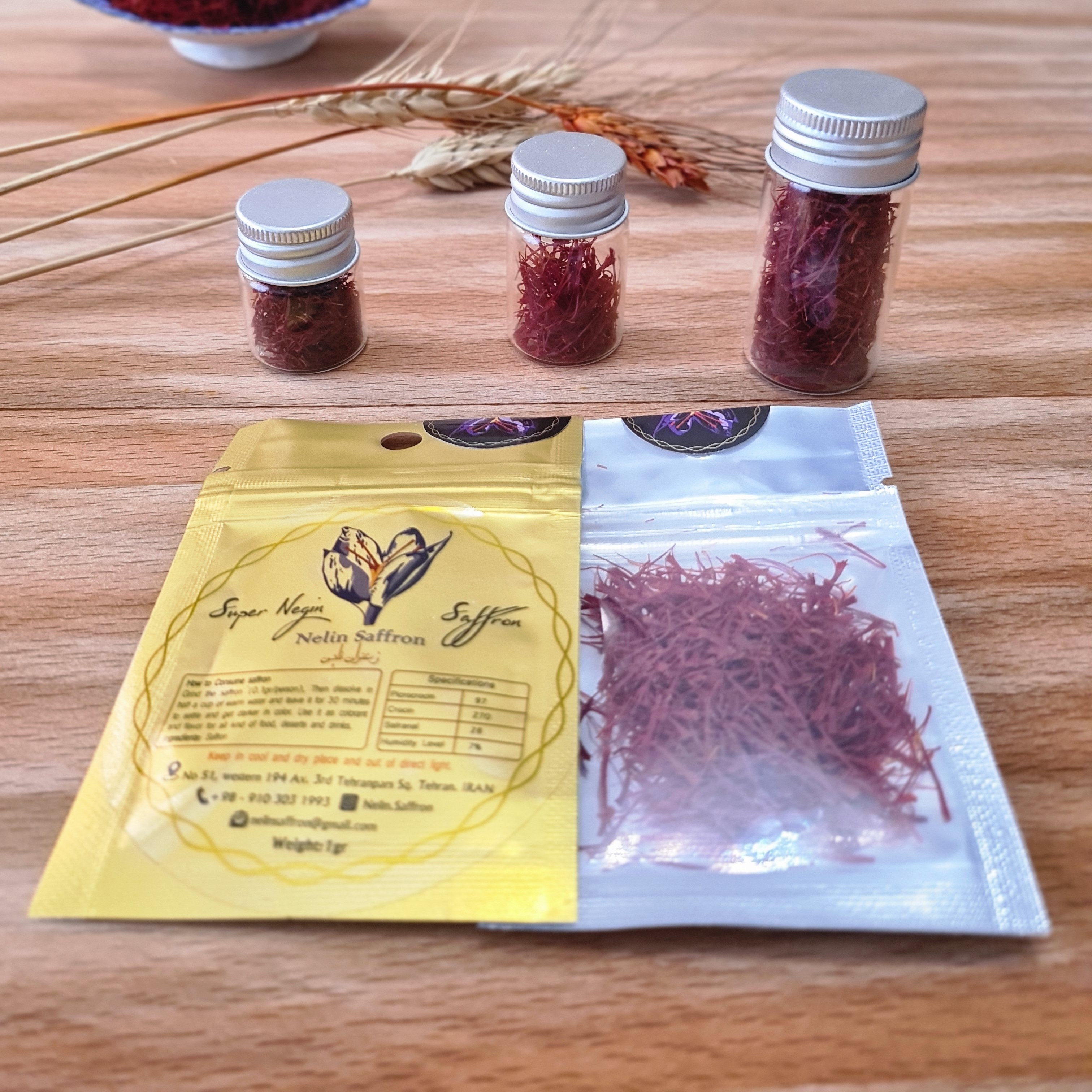 زعفران سوپر نگین پرسی  یک گرمی (20 عددی)