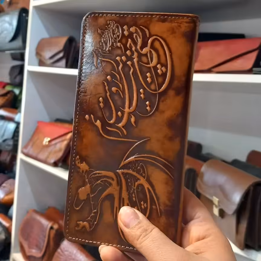 کیف پول هخامنشی  چرم گاوی با 2 سال ضمانت 