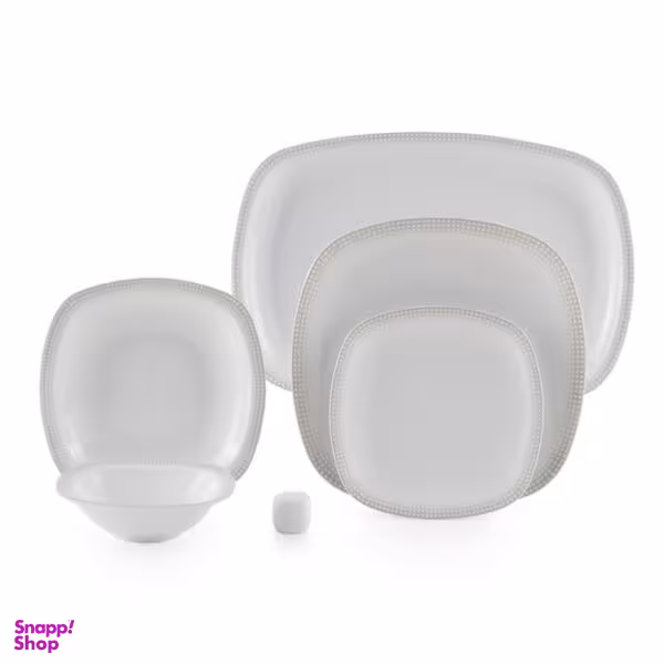 سرویس غذاخوری 27 پارچه چینی زرین ایران (Zarrin Iran) مدل مون بلان سری کواترو درجه عالی