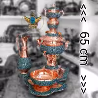 سرویس سماور مس و فیروزه کوب برند آقاجانی