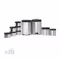 سرویس جهیزیه 10 پارچه استیل مشکی درب فلزی بهازکالا 16290070