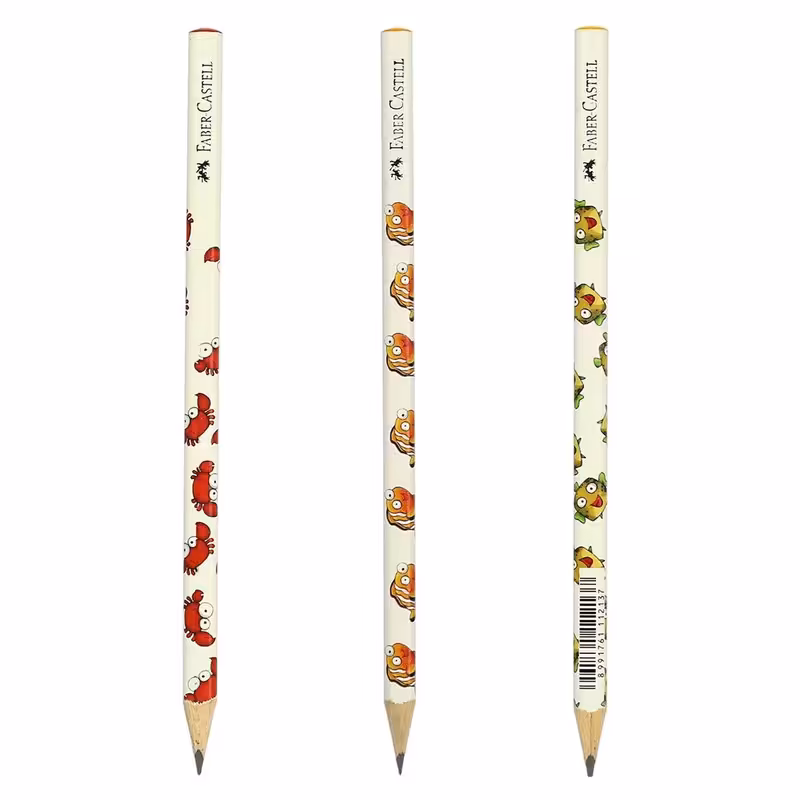 مداد مشکی فابر کاستل طرح حیوانات دریایی بسته 3 عددی