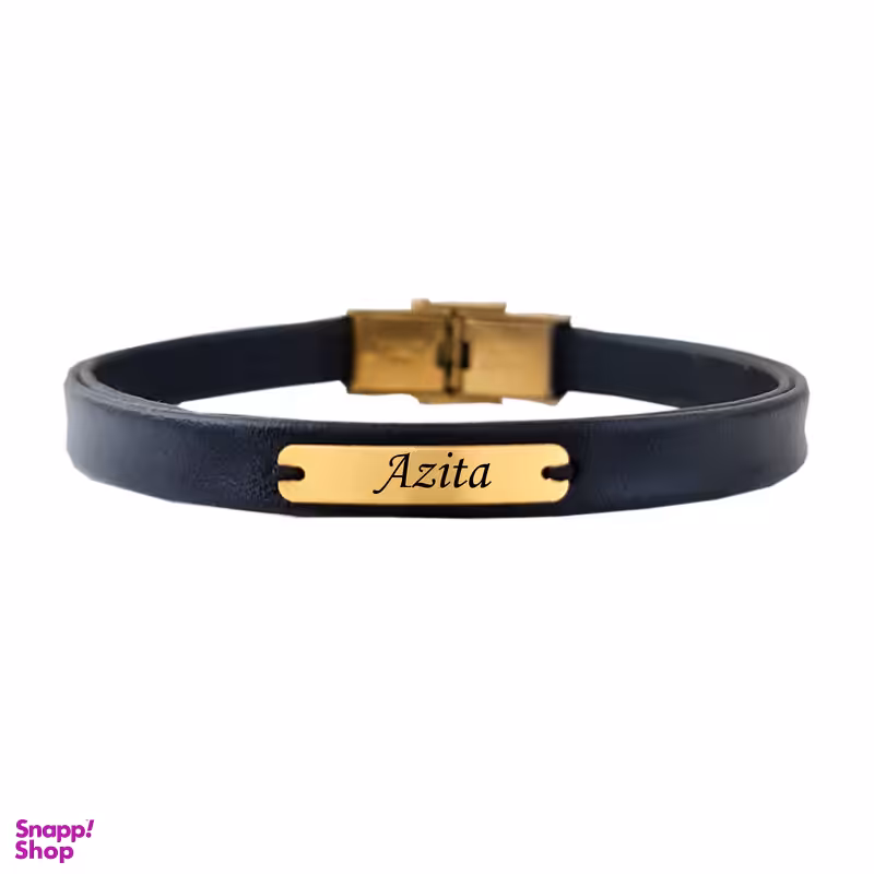 دستبند طلا 18 عیار زنانه لیردا مدل اسم آزیتا