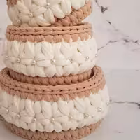 مجموعه سه عددی تریکو با بافت گل 